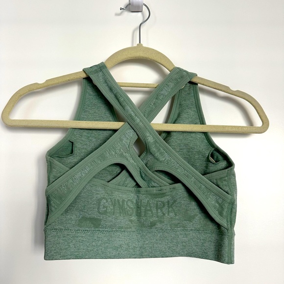 Green Adapt Seamless Gymshark Sports Bra - Picture 2 of 4